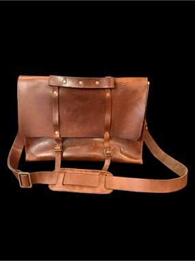 Satchel & Page Diplomat Briefcase Italian Leather Laptop & Luggage Strap